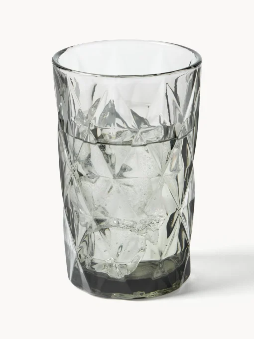 Westwing Collection Vasos altos con relieves Colorado, 4 uds.^ Copas De Cóctel|Vajillas Completas