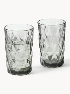Westwing Collection Vasos altos con relieves Colorado, 4 uds.^ Copas De Cóctel|Vajillas Completas