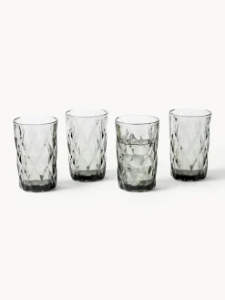 Westwing Collection Vasos altos con relieves Colorado, 4 uds.^ Copas De Cóctel|Vajillas Completas