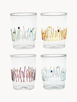 Zafferano Vasos de agua artesanales Quattro Stagioni, 4 uds.