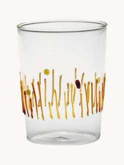 Zafferano Vasos de agua artesanales Quattro Stagioni, 4 uds.