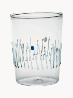 Zafferano Vasos de agua artesanales Quattro Stagioni, 4 uds.