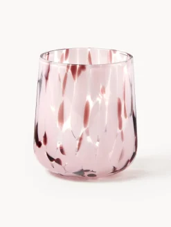 Westwing Collection Vasos de agua artesanales con estampado de lunares Oakley, 4 uds.^ Vasos|Vajillas Completas