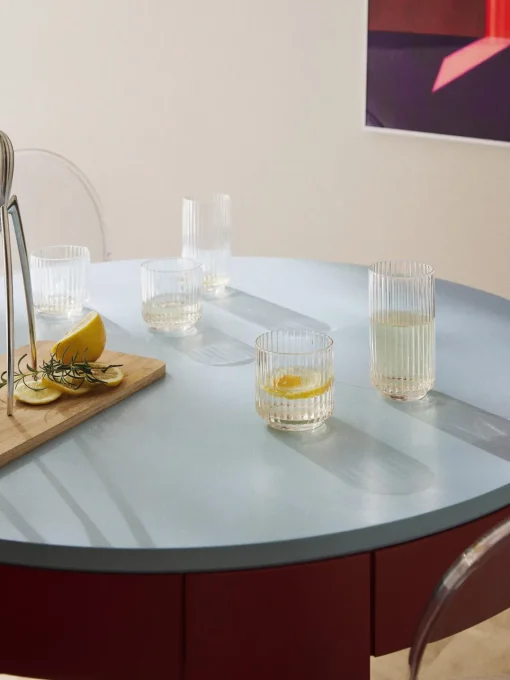 Westwing Collection Vasos de agua soplados Aleo, 4 uds.