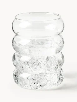 Westwing Collection Vasos de agua soplados Bubbly, 4 uds.
