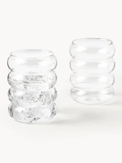 Westwing Collection Vasos de agua soplados Bubbly, 4 uds.