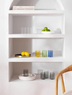 Westwing Collection Vasos de agua soplados Bubbly, 4 uds.