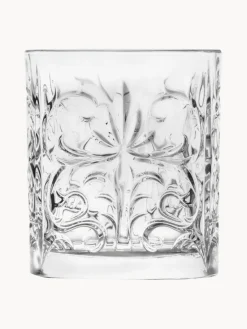 RCR Vasos old fashioned de cristal con relieve Bichiera, 4 uds.