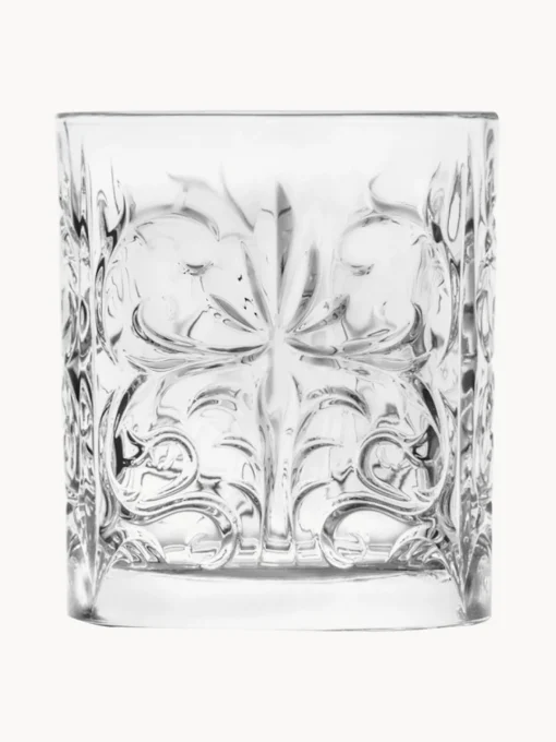 RCR Vasos old fashioned de cristal con relieve Bichiera, 4 uds.