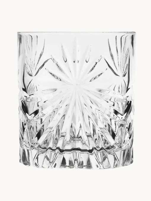 RCR Vasos old fashioned de cristal con relieve Bichiera, 4 uds.