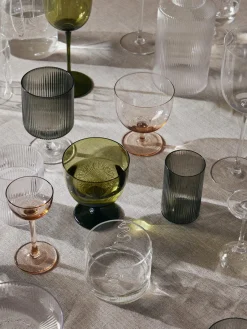 Ferm Living Vasos pequeños soplados con relieves Ripple, 4 uds.