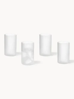 Ferm Living Vasos pequeños soplados con relieves Ripple, 4 uds.