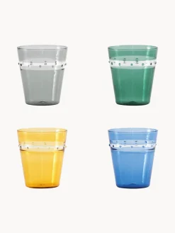 Zafferano Vasos soplados A Pallini, 4 uds.^ Vajillas Completas|Menaje De Mesa