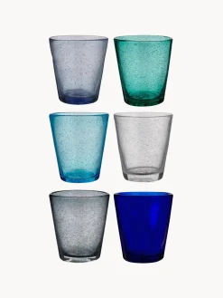 Villa D'Este Home Tivoli Vasos soplados con burbujas de aire Cancun, 6 uds.^ Vasos|Vajillas Completas