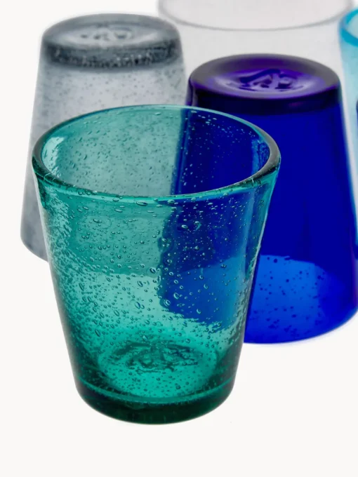 Villa D'Este Home Tivoli Vasos soplados con burbujas de aire Cancun, 6 uds.^ Vasos|Vajillas Completas