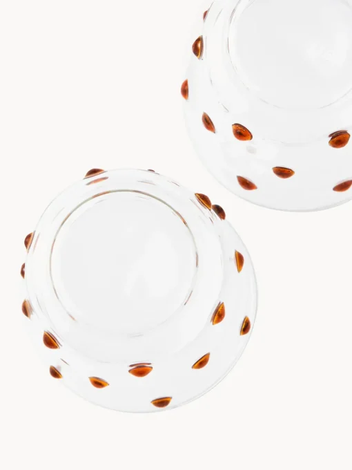 POLSPOTTEN Vasos soplados de vidrio borosilicato Nob, 2 uds.^ Vasos|Vajillas Completas