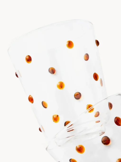 POLSPOTTEN Vasos soplados de vidrio borosilicato Nob, 2 uds.^ Vasos|Vajillas Completas