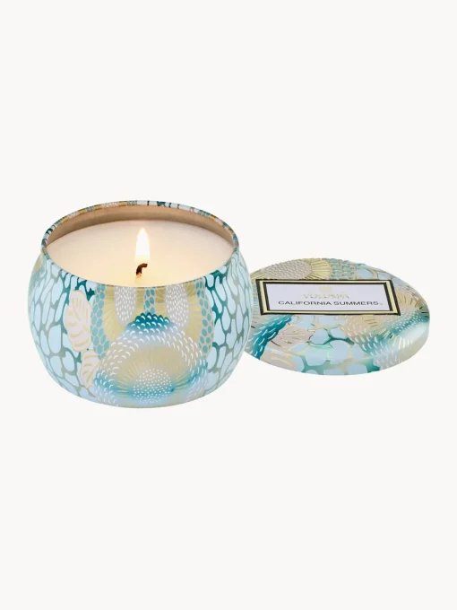 Voluspa Vela perfumada artesanal California Summers (sal marina, vainilla cálida, madera de teca)