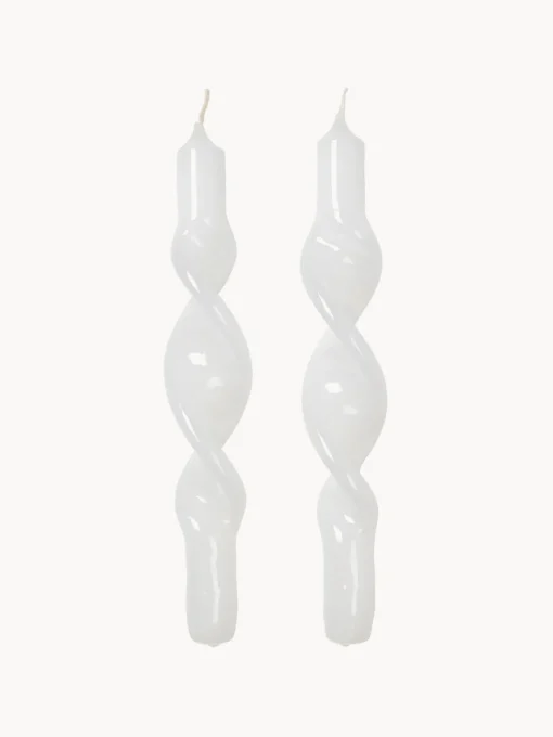 Broste Copenhagen Velas cónicas artesanales Twist, 2 uds.