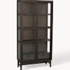 Rowico Home Vitrina de madera de roble con puertas correderas Hazelton