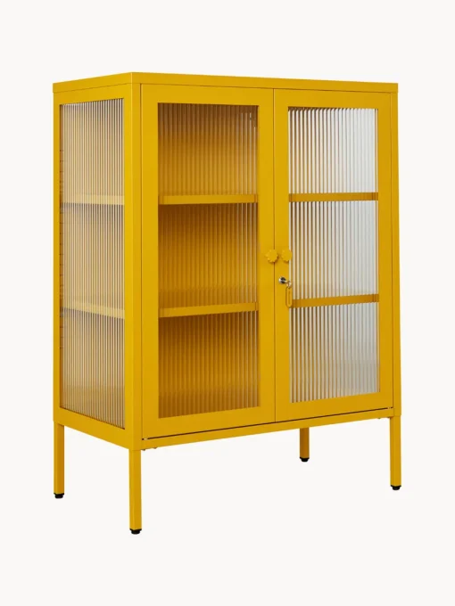 Mustard Made Vitrina de metal con cristal acanalado The Mixer