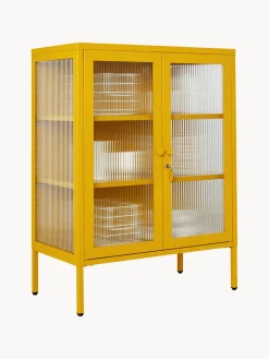 Mustard Made Vitrina de metal con cristal acanalado The Mixer