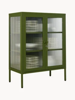 Mustard Made Vitrina de metal con cristal acanalado The Mixer