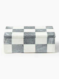 Westwing Collection Westwing | Crosby Studios, joyero de mármol con tapadera Carreaux