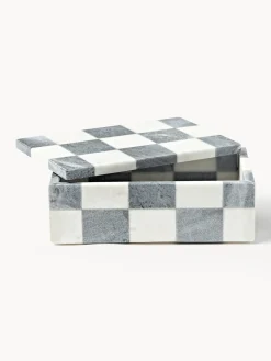 Westwing Collection Westwing | Crosby Studios, joyero de mármol con tapadera Carreaux