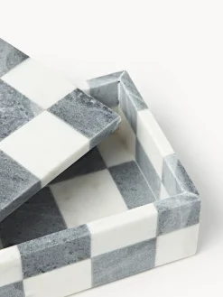 Westwing Collection Westwing | Crosby Studios, joyero de mármol con tapadera Carreaux