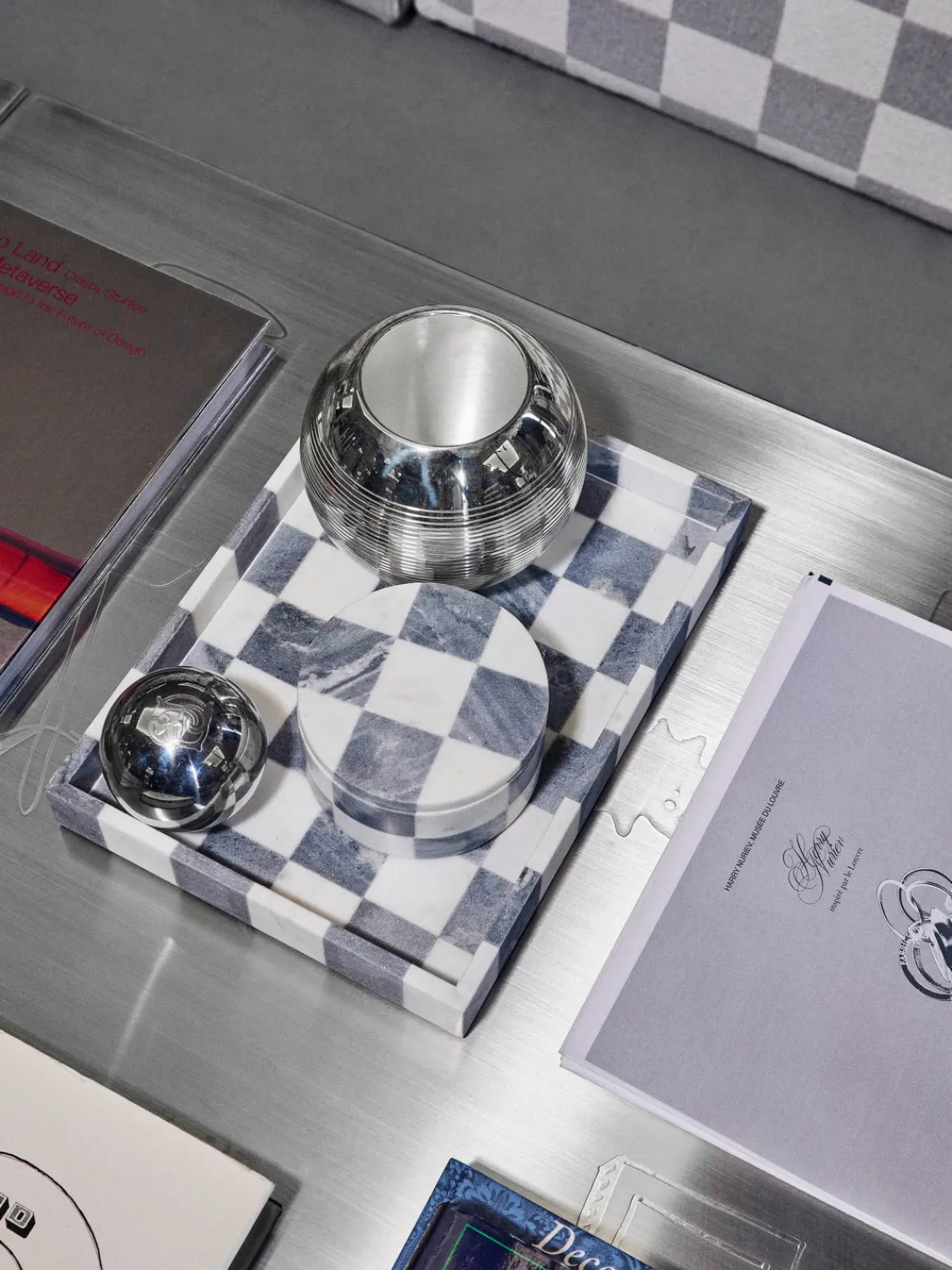 Westwing Collection Westwing | Crosby Studios, bandeja decorativa de mármol Carreaux^ Bandejas Decorativas|Jarrones